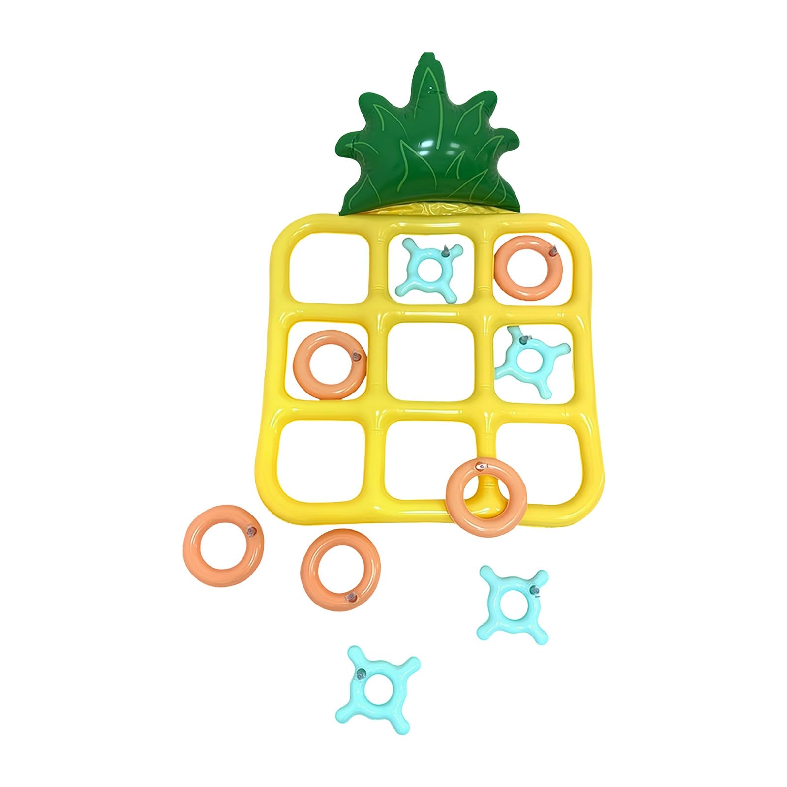 LLUJIAXI Inflatable Pineapple Shaped goal Challenge And meet round Combo For Pool Beach Backyard Fun Constructed From PVC