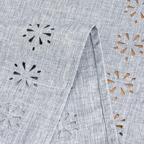 LOMOHOO Table Runner Grey 32x180cm Long Modern Table Runners, Table Runner Rustic Table Runners for Dining Table Farmhouse Wedding Holiday Party Coffee Table Christmas Decorations - Image 3