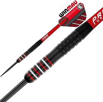 WINMAU Darts | Rookie 20g Professional Darts Set – Brass Dart Barrels | Prism Zeta Flights, Pro Force Shafts & Bar Wallet – Red, Blue or Green | Choose 1 Set or 3 Pack -