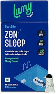 Zen Melatonin gummies: Melatonin 5mg & Adaptogens for Deep Sleep, Morning Energy |Non-Addictive | Sleep-Gut Harmony | 30 Gummies | L-Theanine, Jatamansi for Stress Relief, Muscle Relaxation