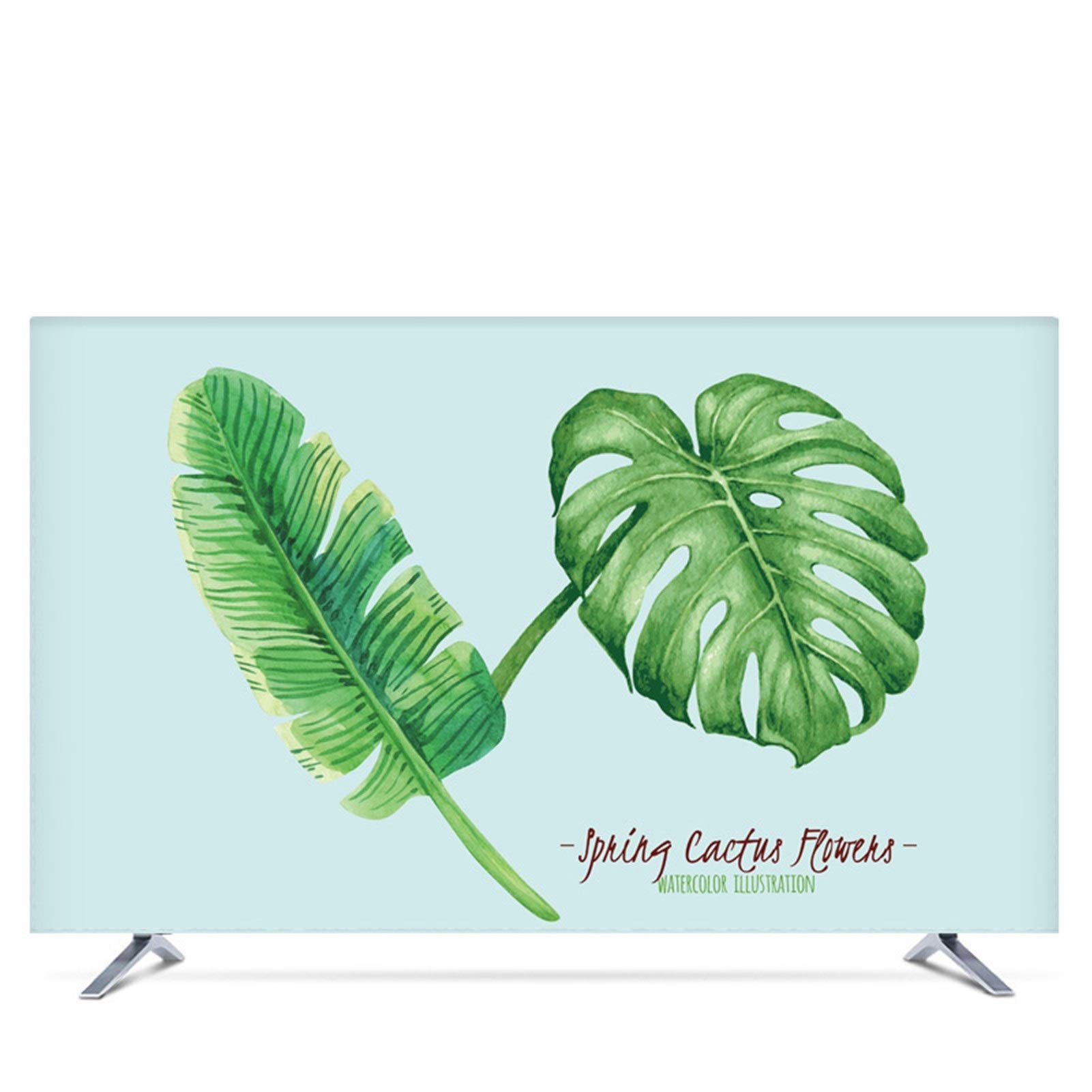 Custodia Copri TV Personalizzato 19" - 80" 22 Pollici 75 Pollici Decorativo Cappuccio Custodia for Schermo TV PC Foglie di Palma Flamingo Impermeabile Verde Copertura per TV