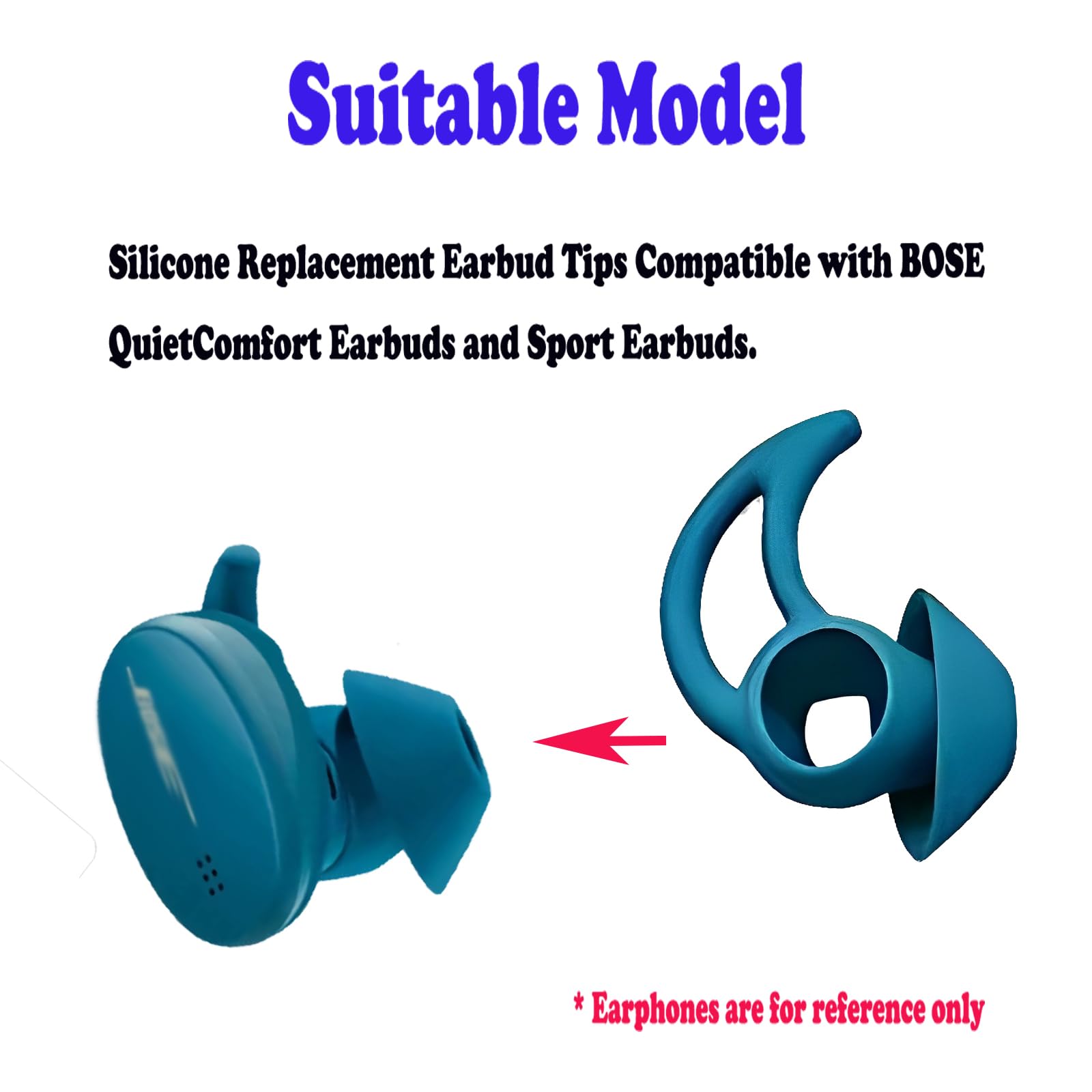 3 paia di gommini di ricambio in silicone morbidi e confortevoli, per isolamento acustico, compatibili con auricolari Bose QuietComfort e auricolari sportivi