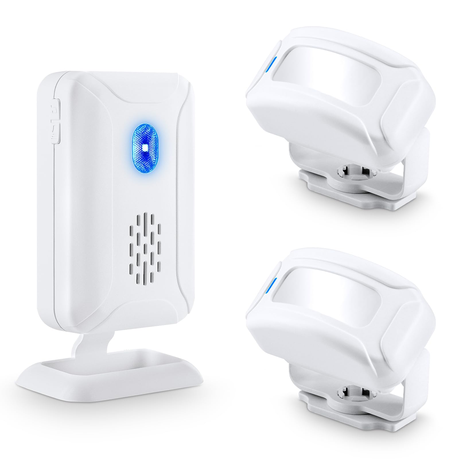 Wireless Motion Sensor Detector Security Alarm Chime, Motion Sensor Doorbell, Door Chime for Business Entry, Shop Store Office Home Front Door Entry, 1 Receiver 2 Motion Sensor