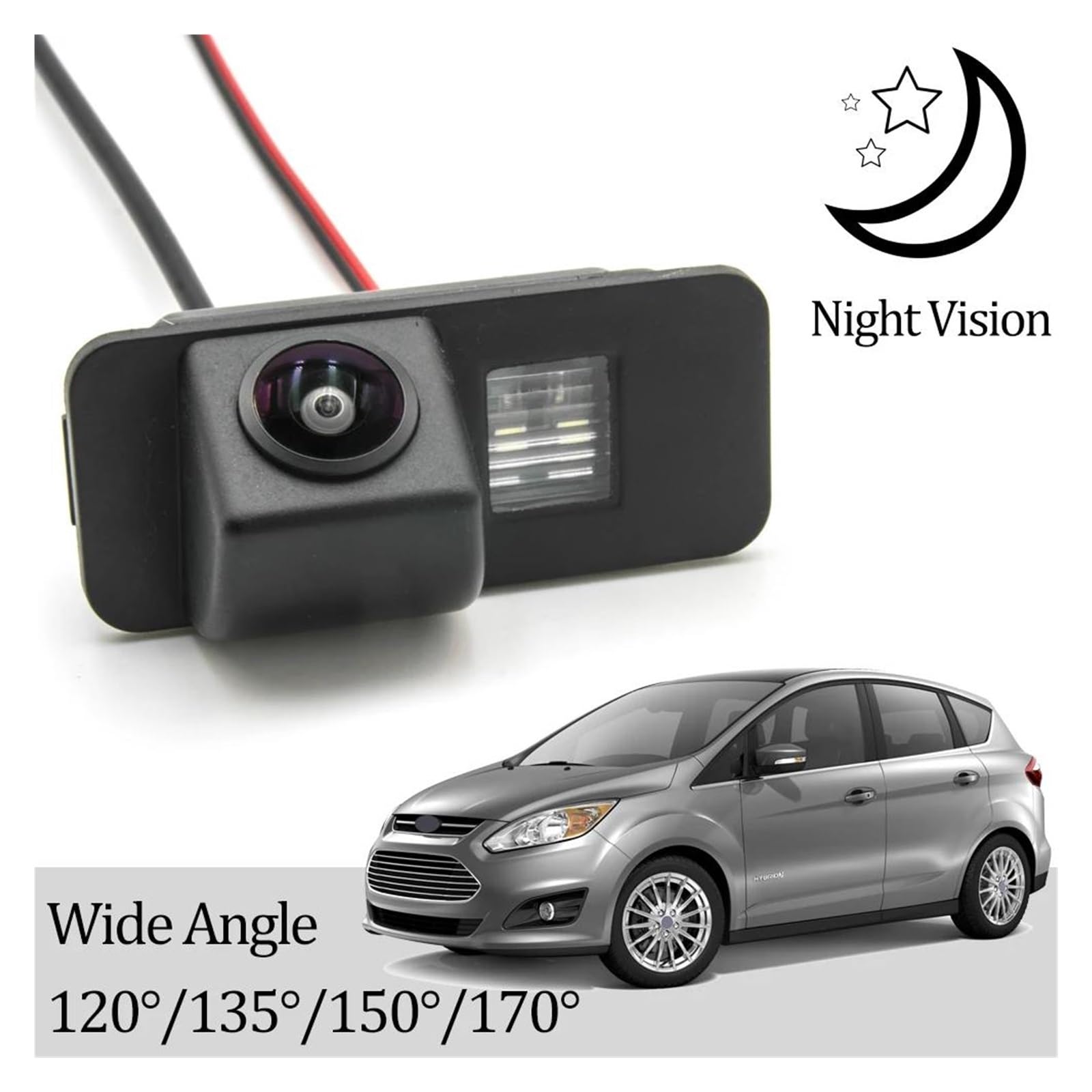 Zamiennik kamery cofania do C-Max / Grand do C-Max MK2 2011 2012 2013 2014 2015 2016 2017 2018 2019 monitor samochodowy CCD HD AHD AHD kamera cofania kamera cofania (C135 AHD 720P) (A120P) (A1200P