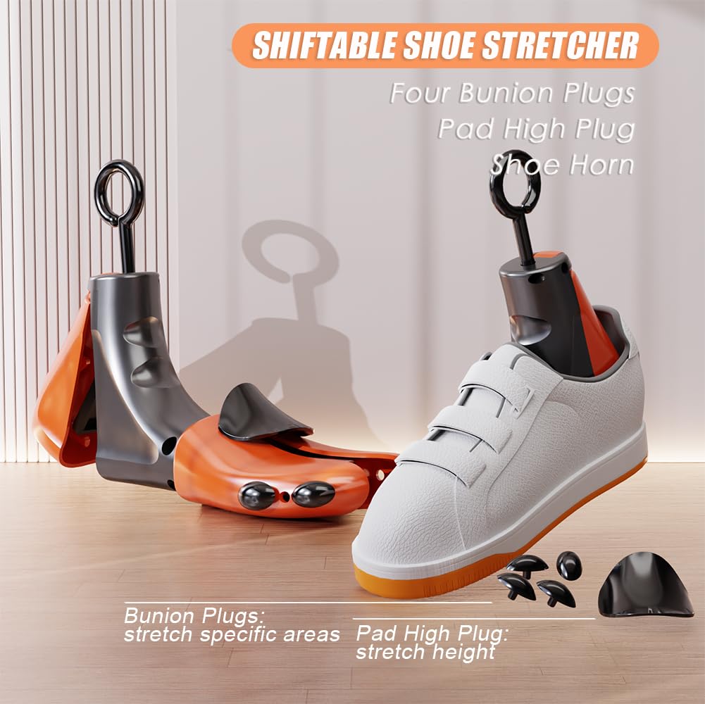 Estirador de zapatos para hombres y mujeres, ancho ajustable, expansor de zapatos, estirador de zapatos, pies anchos (1 unidad), Amarillo, S (suitable for US4-10), L (suitable for US8-12.5)