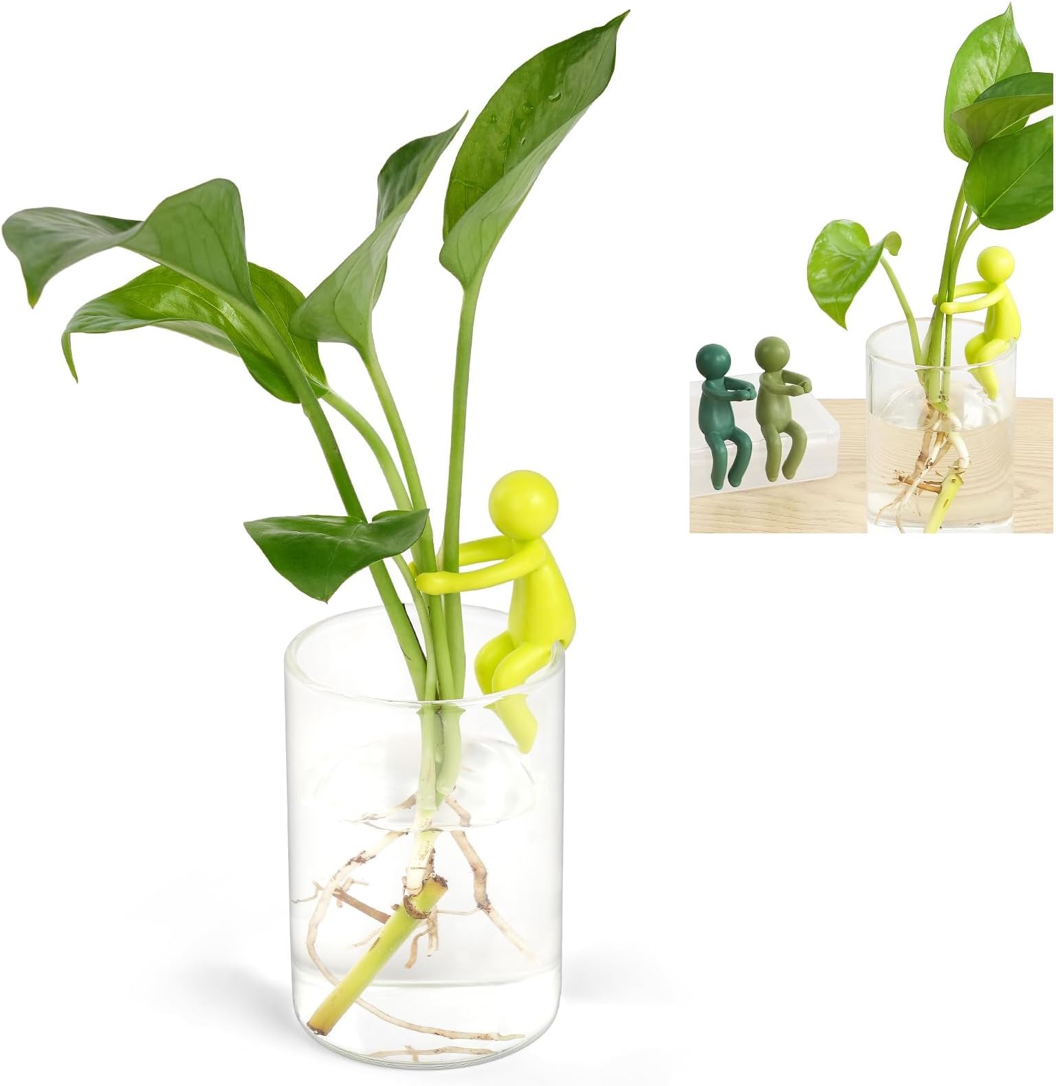 Leaf Friends, 3 Pcs Plant Propagation Buddy, Support for Stems, Shoots, Sprouts and Cuttings, Indoor Accessories, Cute Supporters for Propagation Station or Indoor Garden