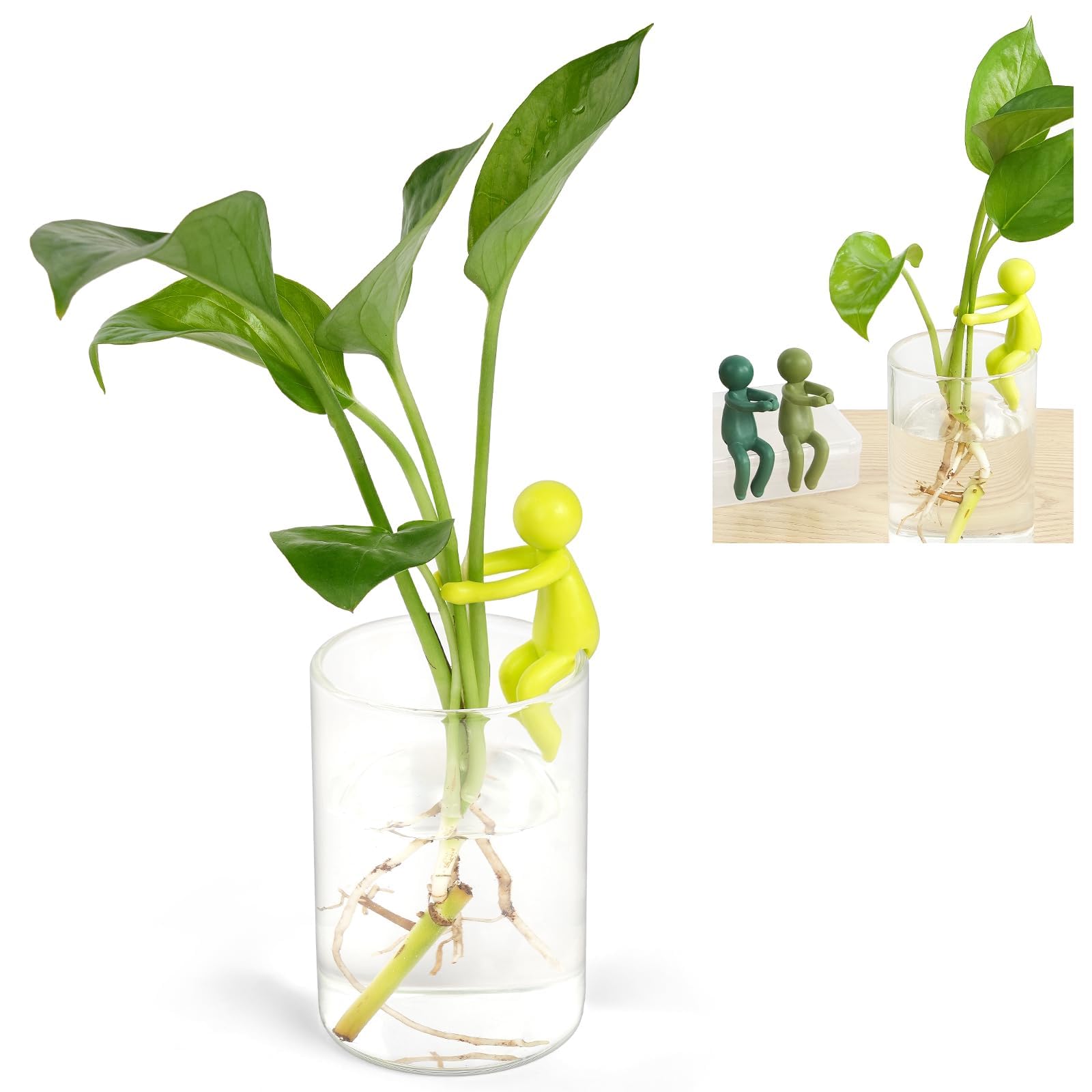 Leaf Friends, 3 Pcs Plant Propagation Buddy, Support for Stems, Shoots, Sprouts and Cuttings, Indoor Accessories, Cute Supporters for Propagation Station or Indoor Garden