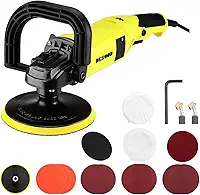 Politriz Lixadeira Rotativa 1400W 150MM Eletrica Profissional Automotiva Polidor Multifunções 220V Máquina de Lixadeira 3000RPM 6 Velocidade Variável Com Acessórios