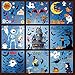 HYUET Sticker Halloween Décoration Halloween DIY Autocollant de Fenêtre Verre Vinyle Porte Araignée Chauve Souris Citrouille Sorcières Stickers Muraux Mural pour Maison Fête Deco Decor