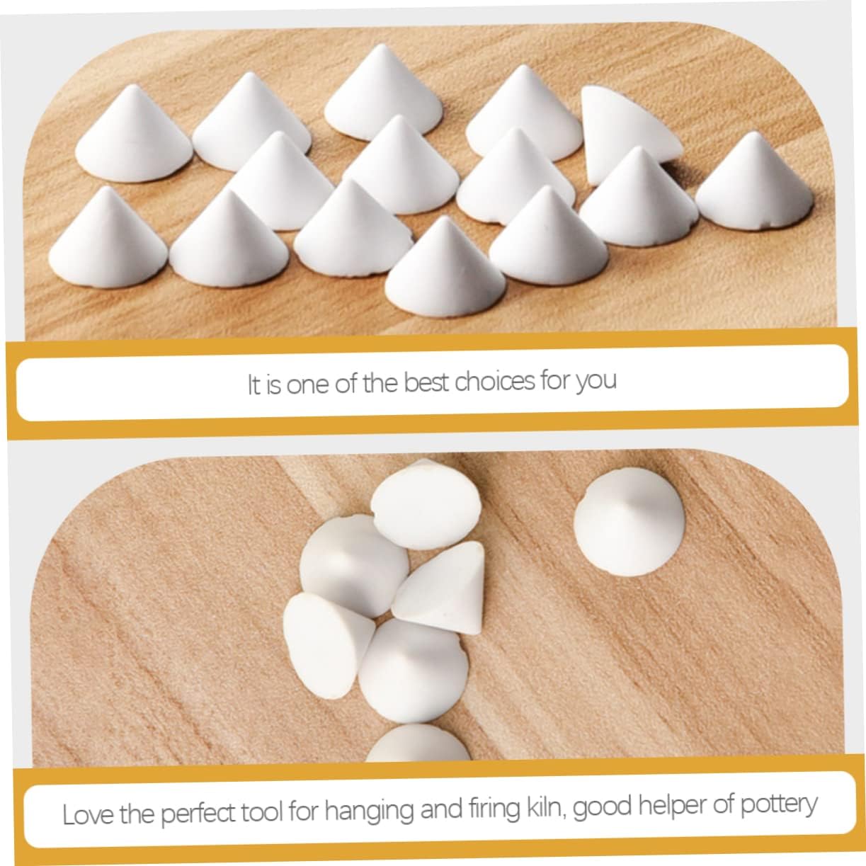 CORHAD 30pcs Reusable Ceramic Refractory Support Nails Firing Tool for Pottery Compact Design for Easy Storage and Transport High-Temperature Resistant Pottery Accessories