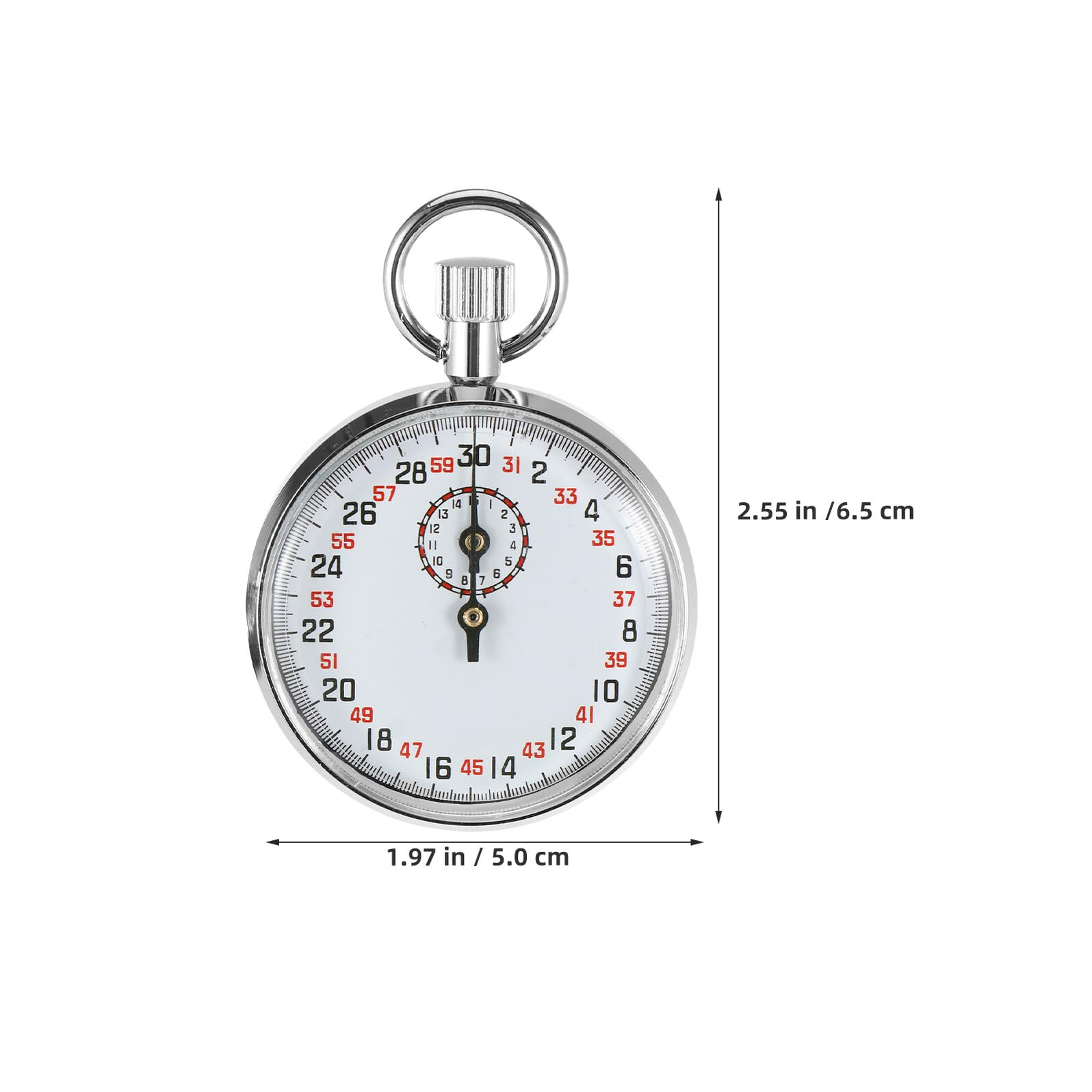Mechanische Stoppuhr 60s aus Metall für Physik und Experimente | Unterricht und Messungen, Tragbar für Outdoor Aktivitäten und Labor, Einfache Bedienung