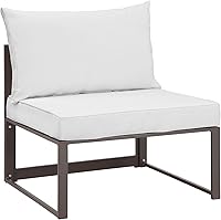 Vista 7 de Modway Fortuna otomana de aluminio para patio al aire libre, color marrón moca