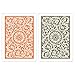Copag 1546 Design 100% Plastic Playing Cards, Poker Size (Standard) Jumbo Index Orange/Brown Double Deck Set