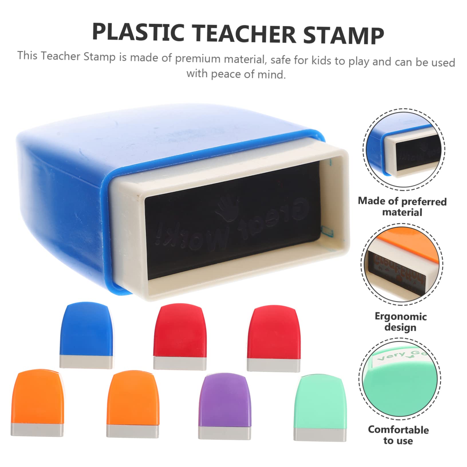 Hemobllo Set di 8 Timbri Autoinchiostranti per Insegnanti Commenti Motivazionali in Italiano, Materiale Abs, per Festa Scuola Decor e Personalizzazione Cancelleria