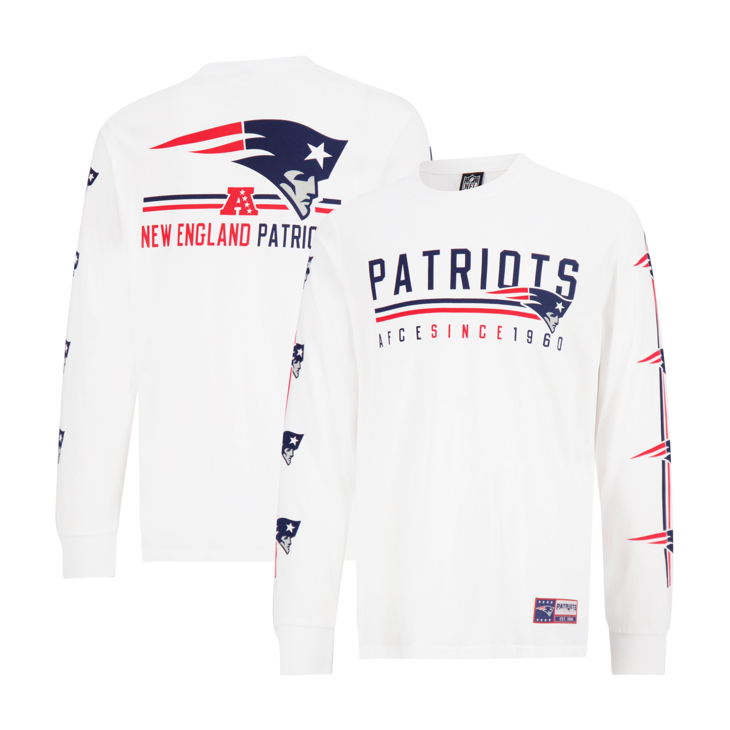 Ultra Game Men's NFL Official Super Soft Supreme Long Sleeve T-Shirt