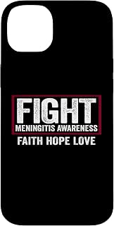 Meningitis Shirt Burgundy Ribbon Fight Meningitis Awareness Case for iPhone 14 Plus