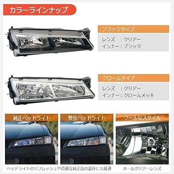 ヘッドライト シルビア　s14 右　ライト　後期　プロジェクター ORIGIN Labo コンバットアイ ライト付属 右/オープン 左