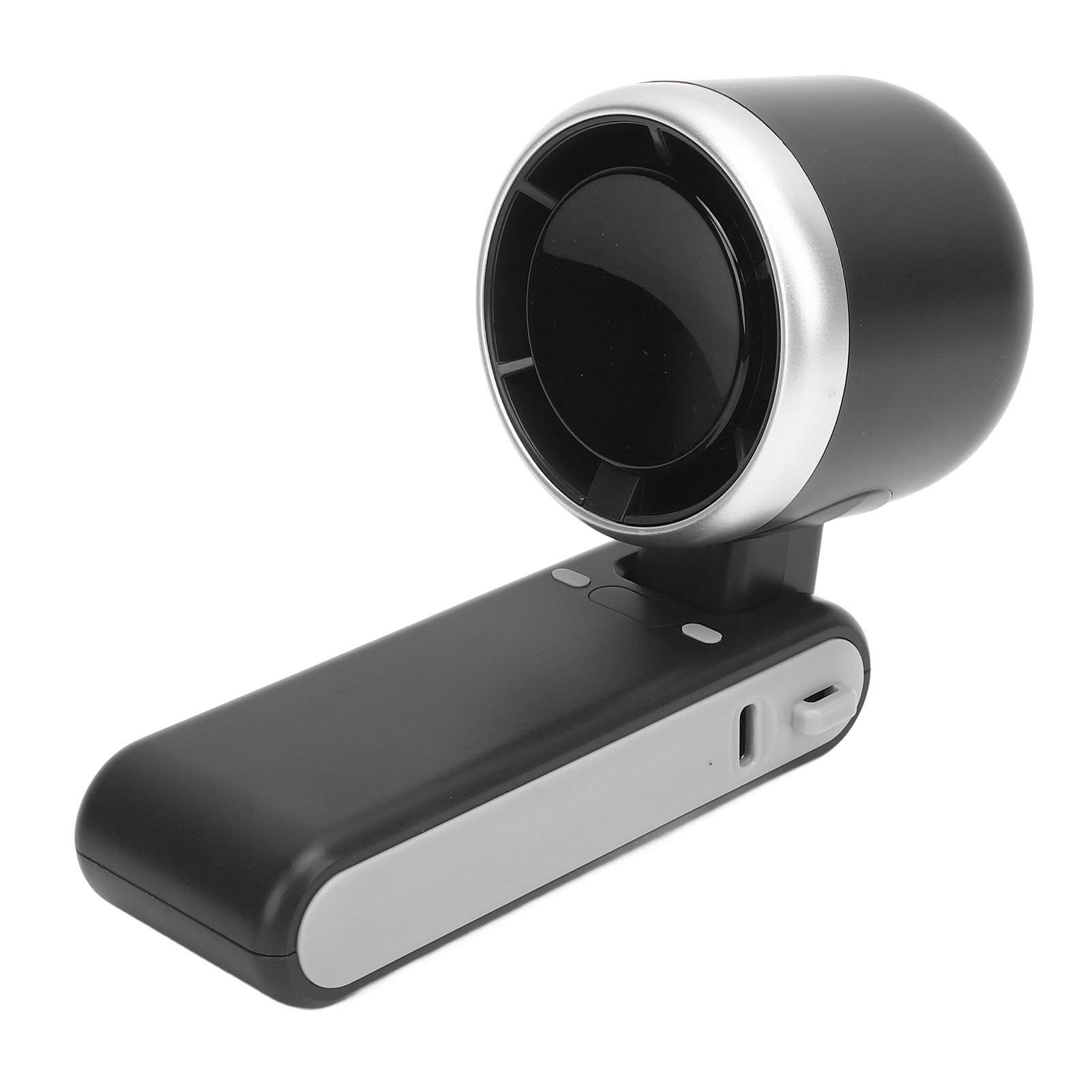Annadue Vel a Turbo Portatile Portatile, Ventola Portatile Pieghevole a 5 Marcia, Dispositivo di Raffreddamento Portatile Ricaricabile con Display Digitale per Cordini per il Campeggio da (grigio