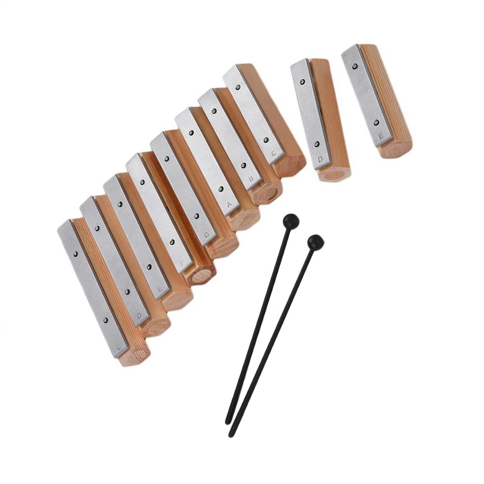 Instrumento de percusión de diseño desconectado Glockenspiel de 10 notas para entrenamiento de ritmo musical Kit De Glockenspiel Profesional