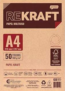 Papel Kraft A4 Multiuso 180g com 50fls