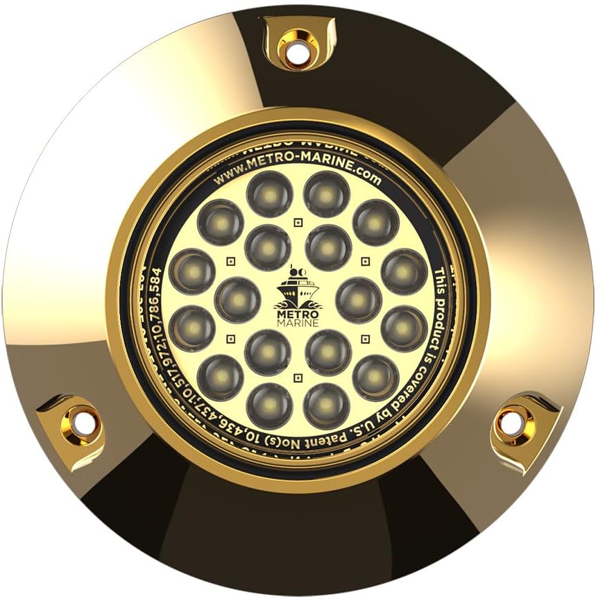 F-BMR1-W3-90 - Aftermarket Replacement High-Output Submersible Underwater Light With Intelligent Monochromatic LEDs - White 90 And Deg Beam Compatible with Metro Marine