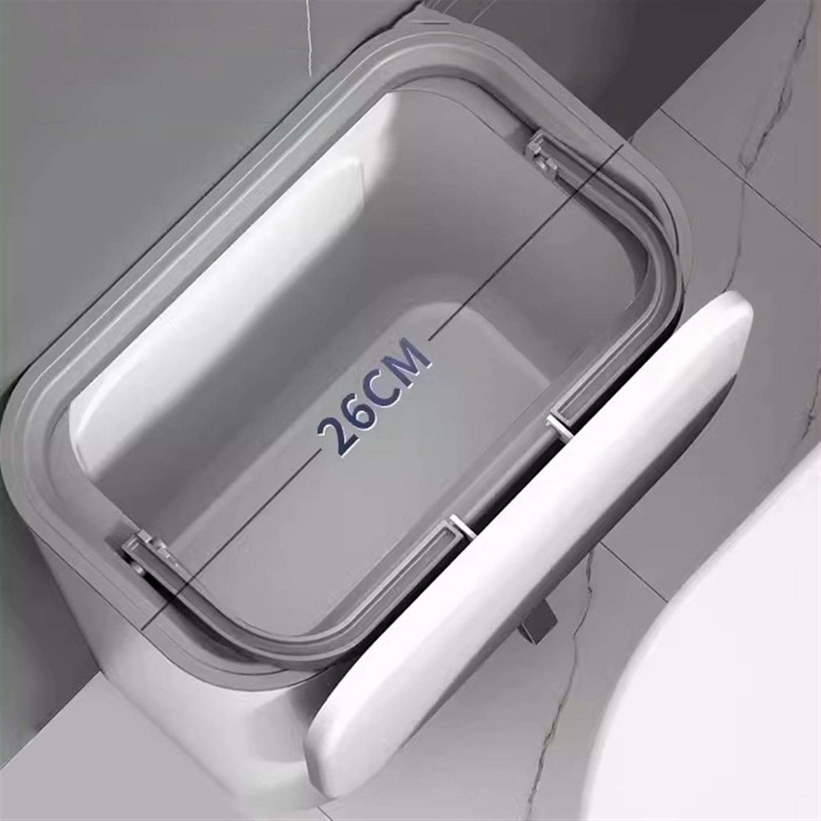 Cestino carta ufficio Pattumiera sospesa con coperchio, pattumiera da cucina da 2,4 galloni for controsoffitto o sotto il lavandino, pattumiera sottile montata a parete for armadio/bagno/camera da let