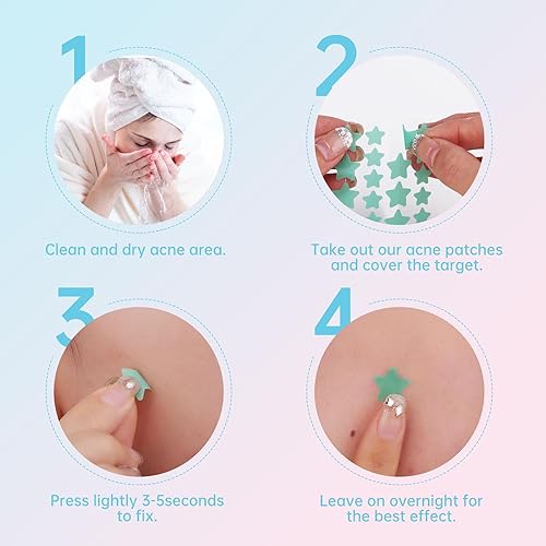 Miniatura 7 de Parche para espinillas para acné, hidrocoloide absorbente, lindas cubiertas de estrellas para espinillas de estrellas para rostro, parches