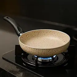 Mini Frigideira Antiaderente para Ovo Alegrete Linha Premium Gourmet Bege Stone 14 cm - Cozinha Prätica e Rápida.