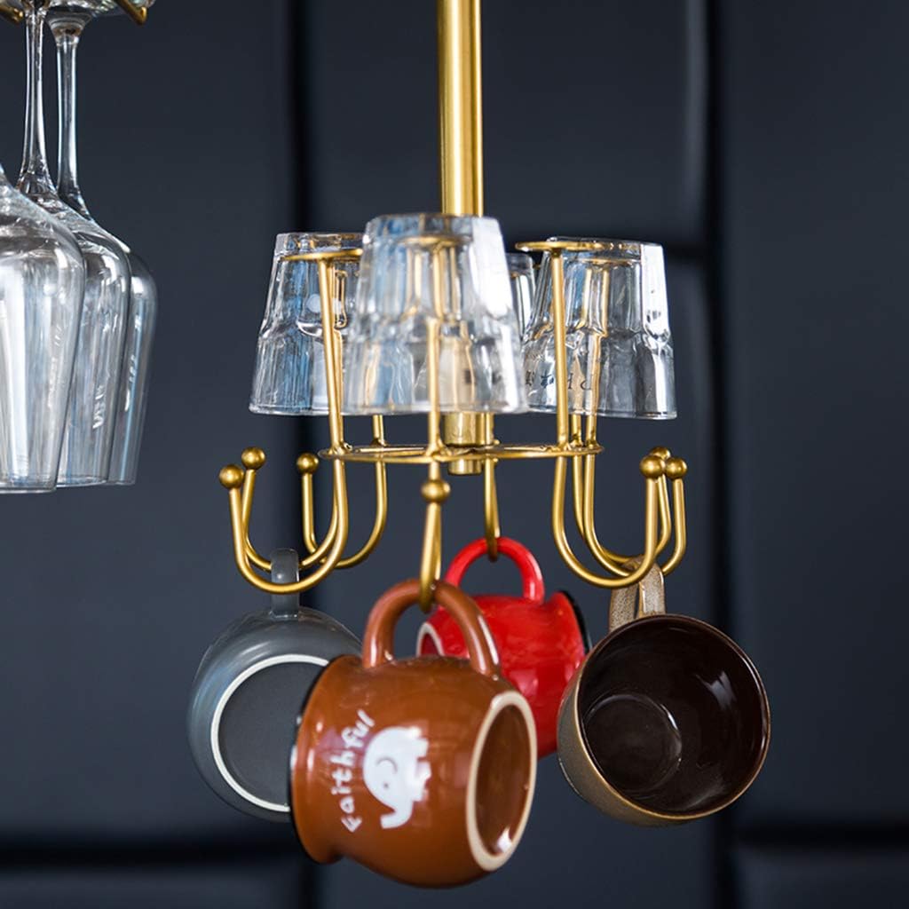 Solid Wood Ceiling Hanging Wine Rack Storage Holder Metal Cabinet Wine Bottle Rack Wine Cooler Decorative Display Shelves,Store 30 Bottles of Wine Bar Dining Room Furniture