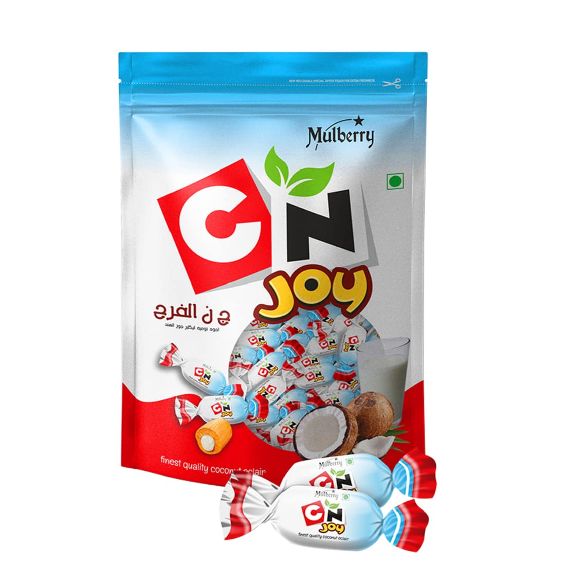 Mulberry CN Joy Coconut Toffee 650g | Delicious Individually Wrapped Coconut Flavor Toffees | Birthday Toffee Pack/Gift Pack | 650 gms