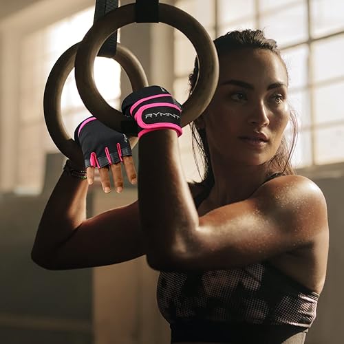 Miniatura 7 de Guantes de entrenamiento con soporte para muñeca, guantes de levantamiento de pesas con protección completa de la palma y agarre extra para hombres