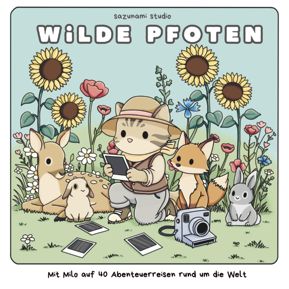 Wilde Pfoten: Ausmalbuch für Erwachsene & Jugendliche – Eine süße Katze auf Weltreise