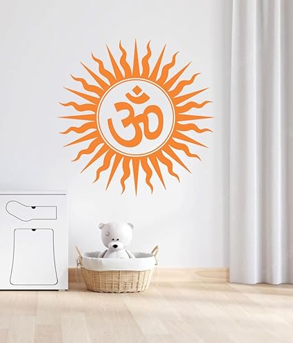 Decor Kraft Om Design Wall Sticker & Decal,Size- 50 Cm X 40 Cm,Religious
