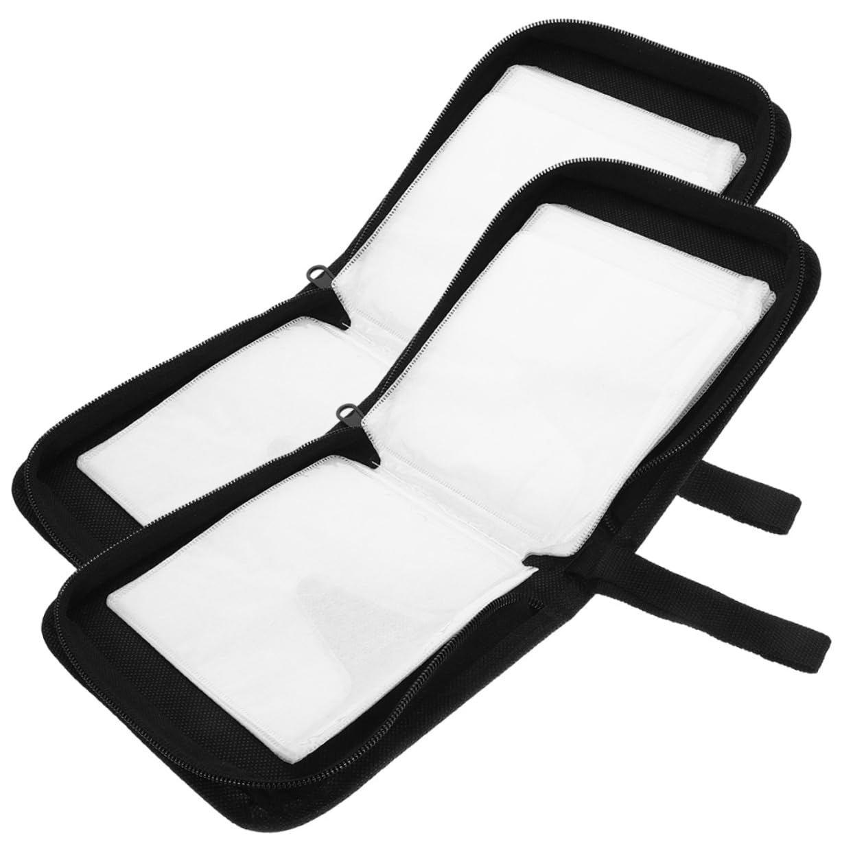 Cabilock 4 Set Custodia Protettiva Per Dvd Da Organizer Da Viaggio Oxford Design Compatto Con Chiusura Cerniera Capacità Dischi 2 Pezzi * 4