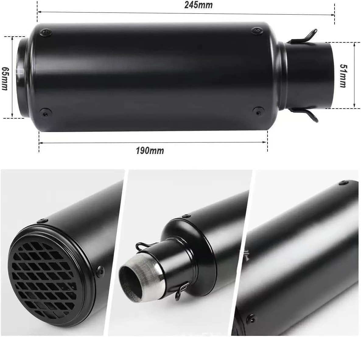 Motorcycle modified sports car in-line Scorpio exhaust pipe universal Hiroscope Yama large displacement gun barrel