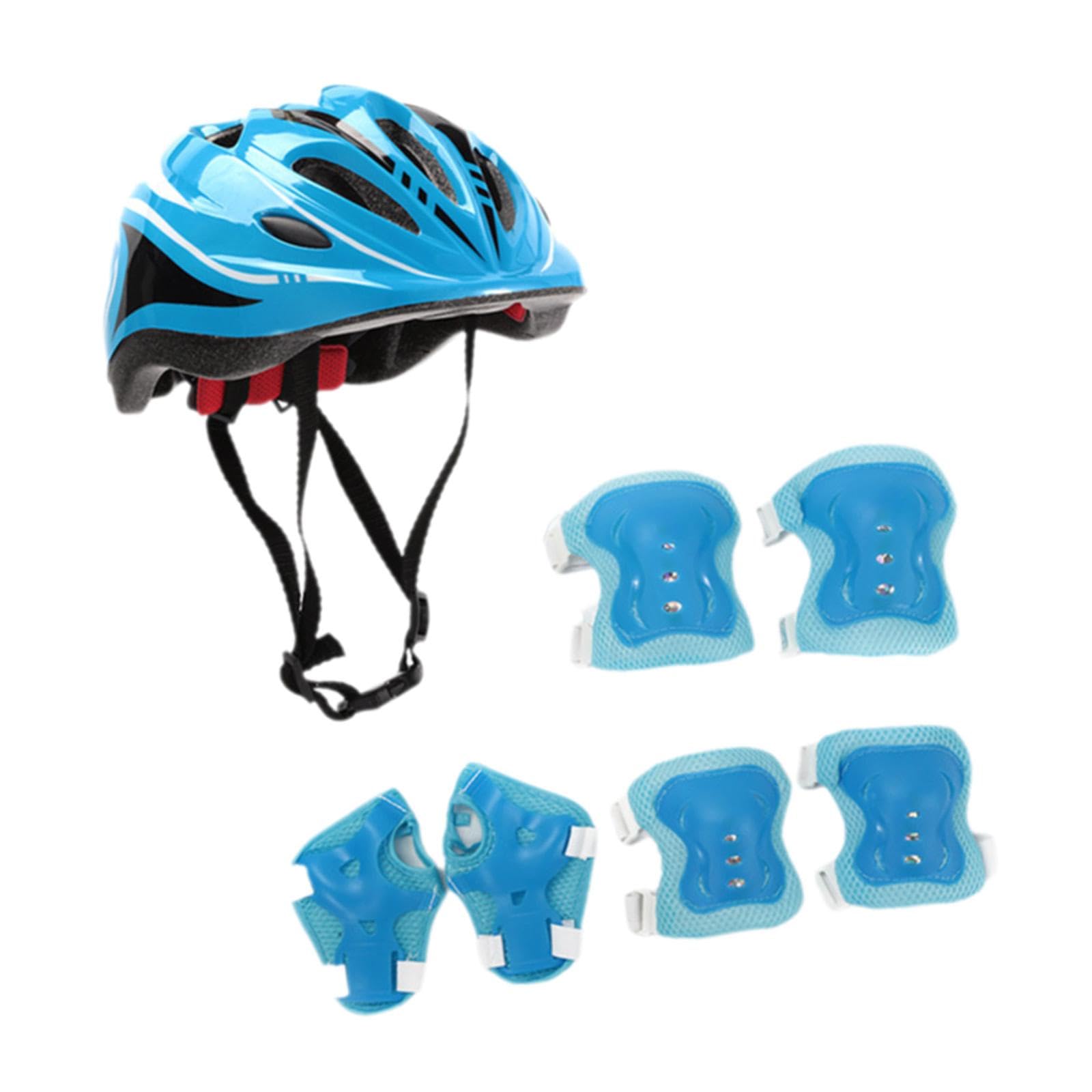 MERISHOPP Kids Bike Helmet Portable with Elbow Pads for Bicycle Outdoor Inline Skating Style E| Sports Equipment | Outdoor Sports Gear | Exercise Gear-image-45
