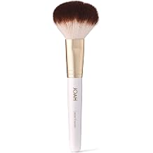 JOAH Large Blending Powder Brush, 100 Percent Synthetic Bristle Brush For Powder Foundation, Blush, Bronzer & Setting Powder, White Wand, Black Tip, 2.4 X 8.4 X 0.7 Inches