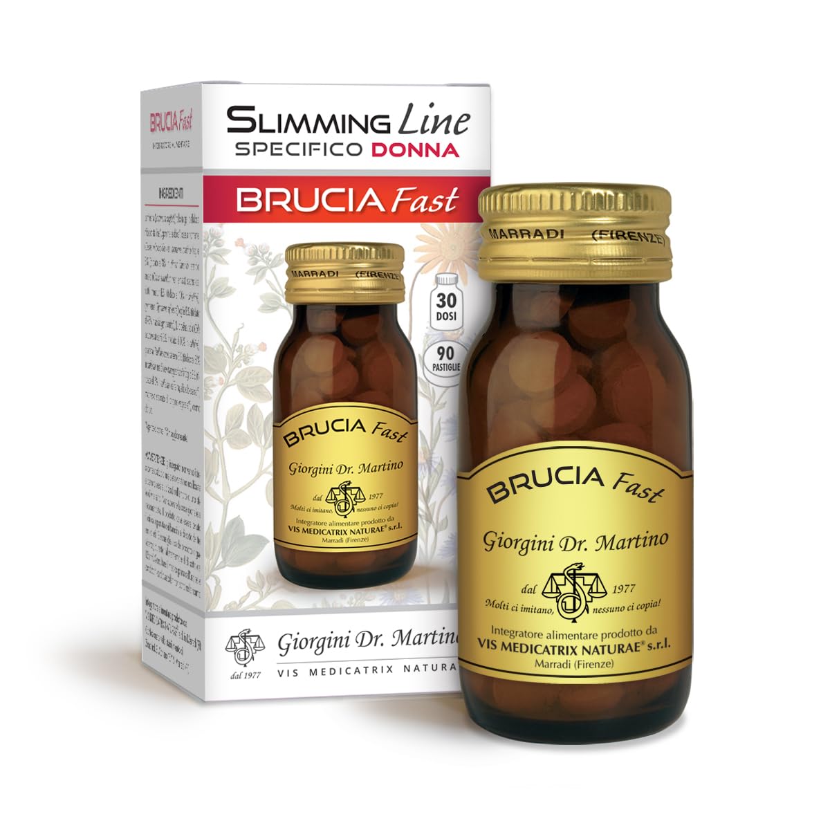 Dr Giorgini BRUCIA FAST Donna - Pastiglie 45 g (integratore con arancio amaro per lo stimolo del metabolismo)