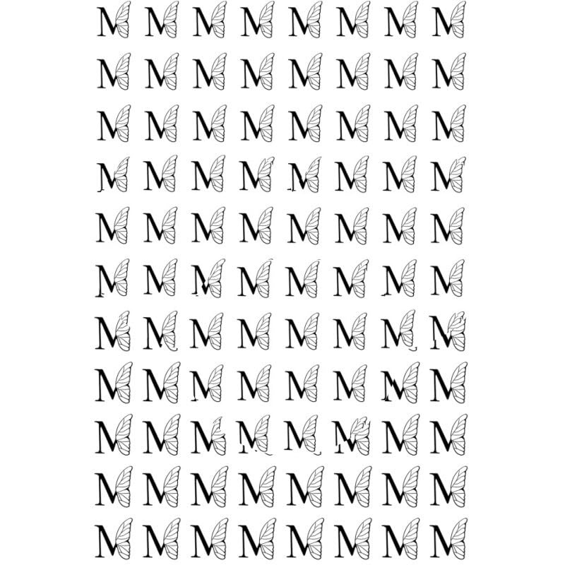 Letter M Butterfly Temporary Tattoo Waterproof Female Cute Small Pattern Temporary Tattoo