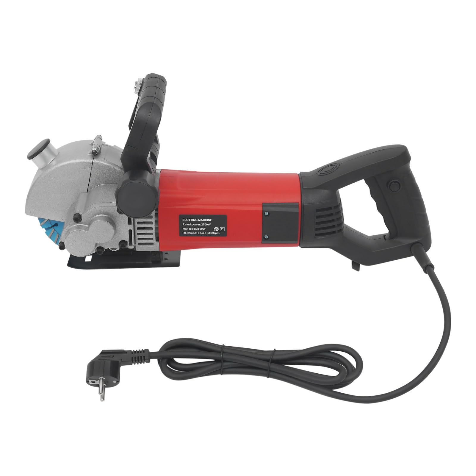 Fresadora eléctrica para muros y hormigón, 3500 W, con guía láser, 5000 rpm, profundidad máxima de ranura y ancho 40 x 42 mm, 133 mm, hojas de sierra para ladrillo, hormigón, mármol