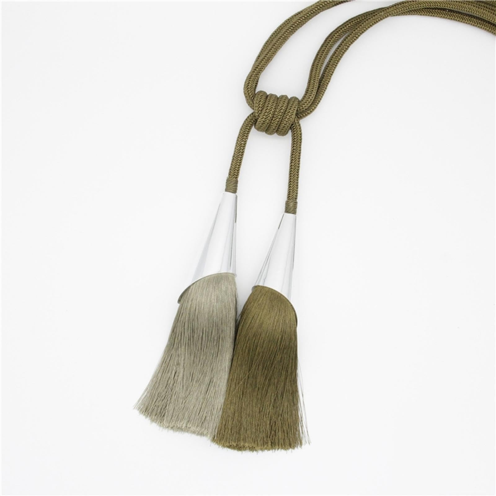 Lot de 2 embrasses de rideaux à pompons nordiques non métalliques simples avec boucles, motif boules de suspension, couleur 2