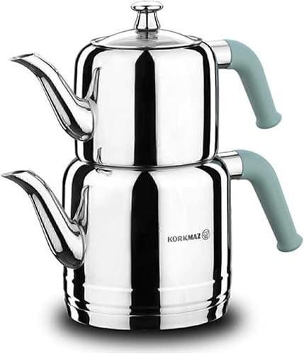 Korkmaz Riva A189-03 - Juego de teteras, color turquesa