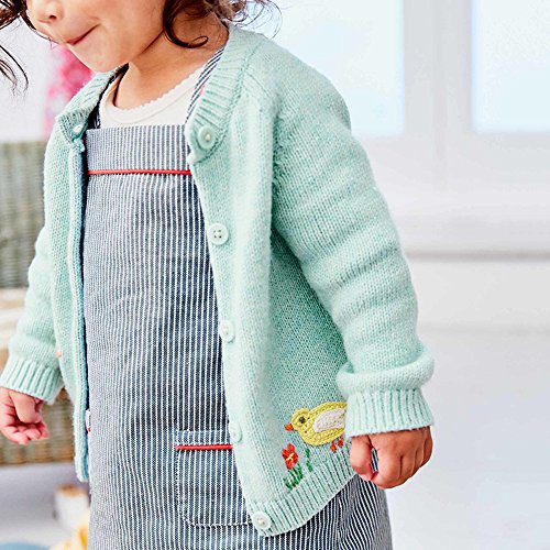 Girls' Knitted Cardigans Sweaters Coat Button Down Outwear Mint Blue Chicken (18M 2T 3T 4T 5T 6T)2