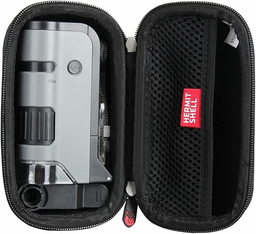Hermitshell Estuche rígido de viaje para Carson MicroFlip 100x-250x microscopio de bolsillo con luz UV LED