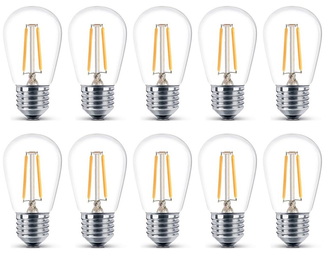 Amazon | 10個入 S14 2W (20W形相当) LED フィラメント電球 E26口金