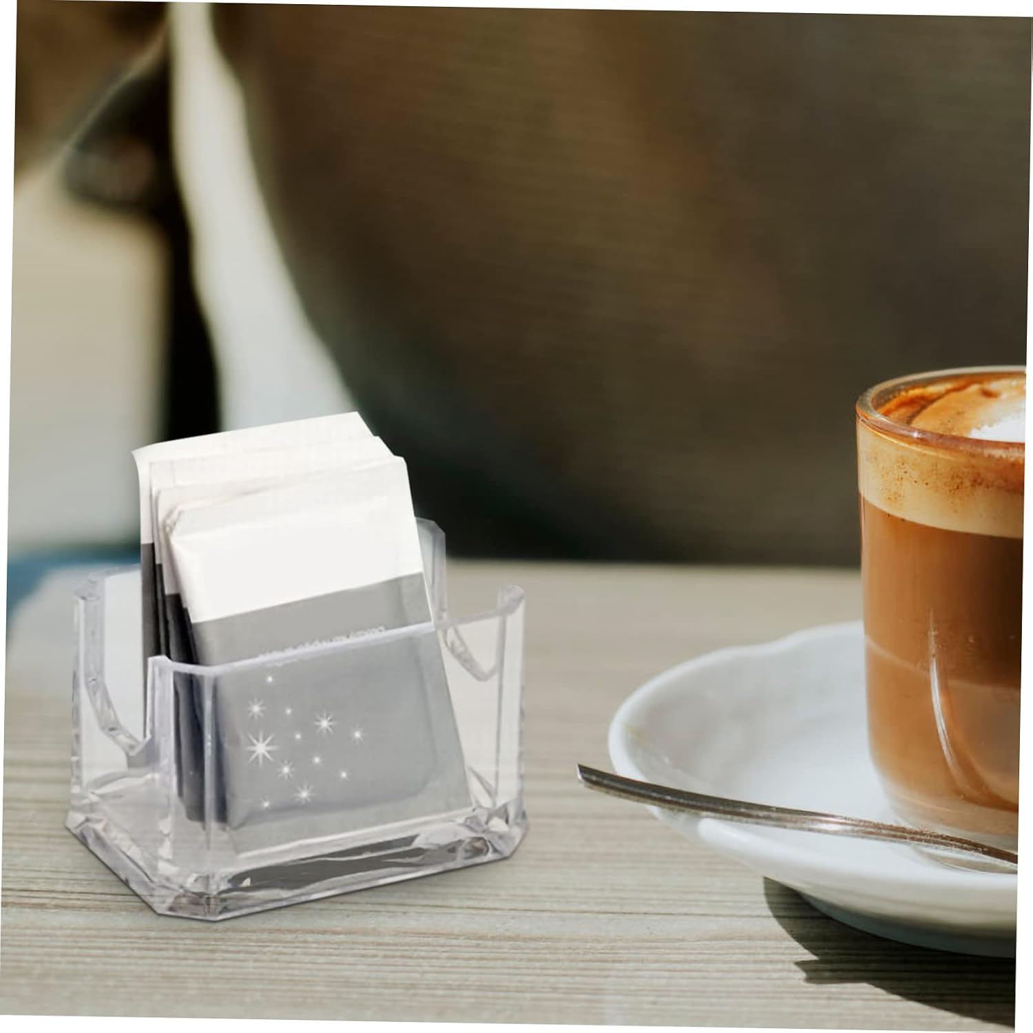 Acrylic Tea Bag Box Organizer for Sugar Packets, Simple Desktop