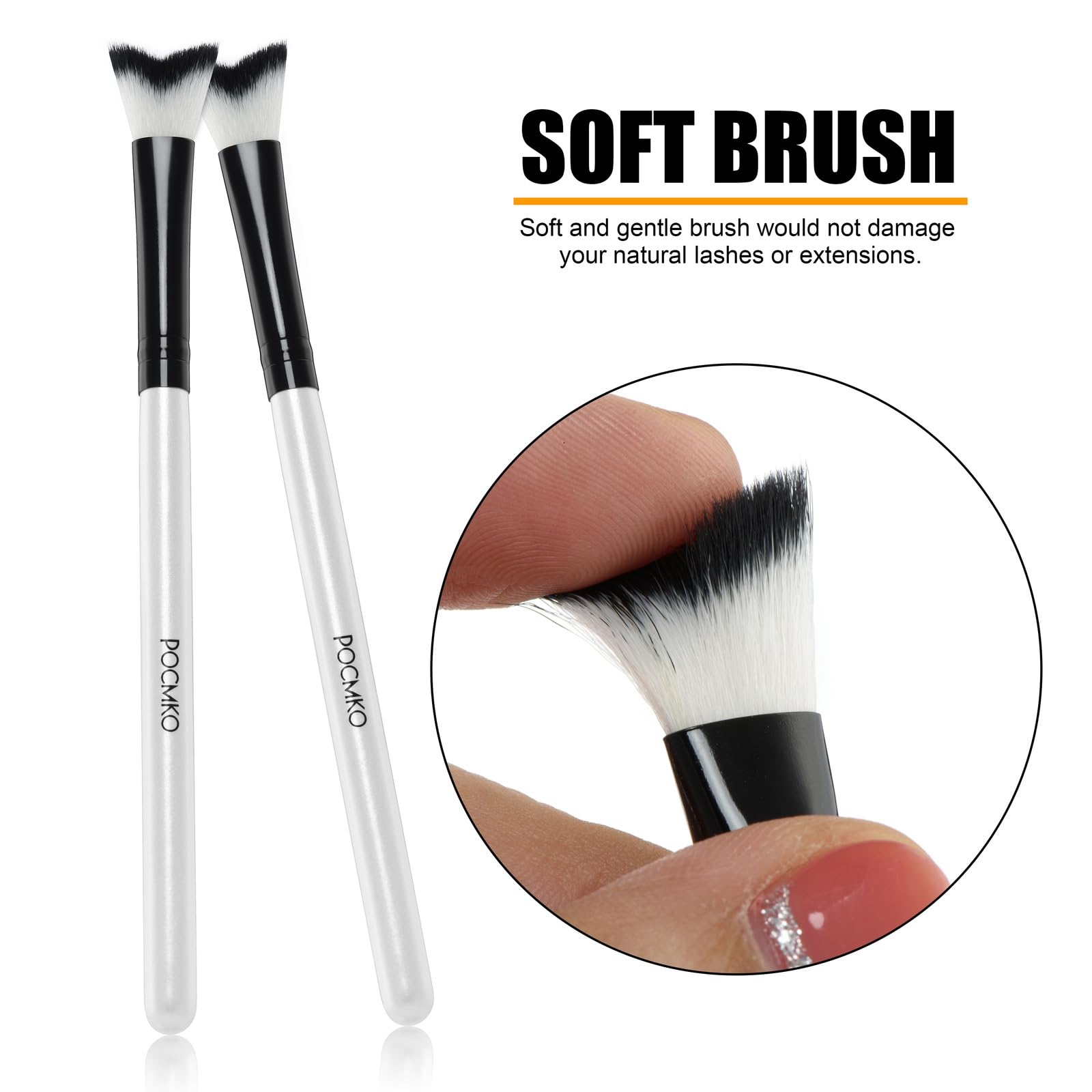 POCMKO 10 PCS Curved Fluffy Lash Cleaning Brushes, Eyelash Extension Shampoo Cleansing Brushes, Swoop Eyelash Cleanser Brush Sets - Image 4
