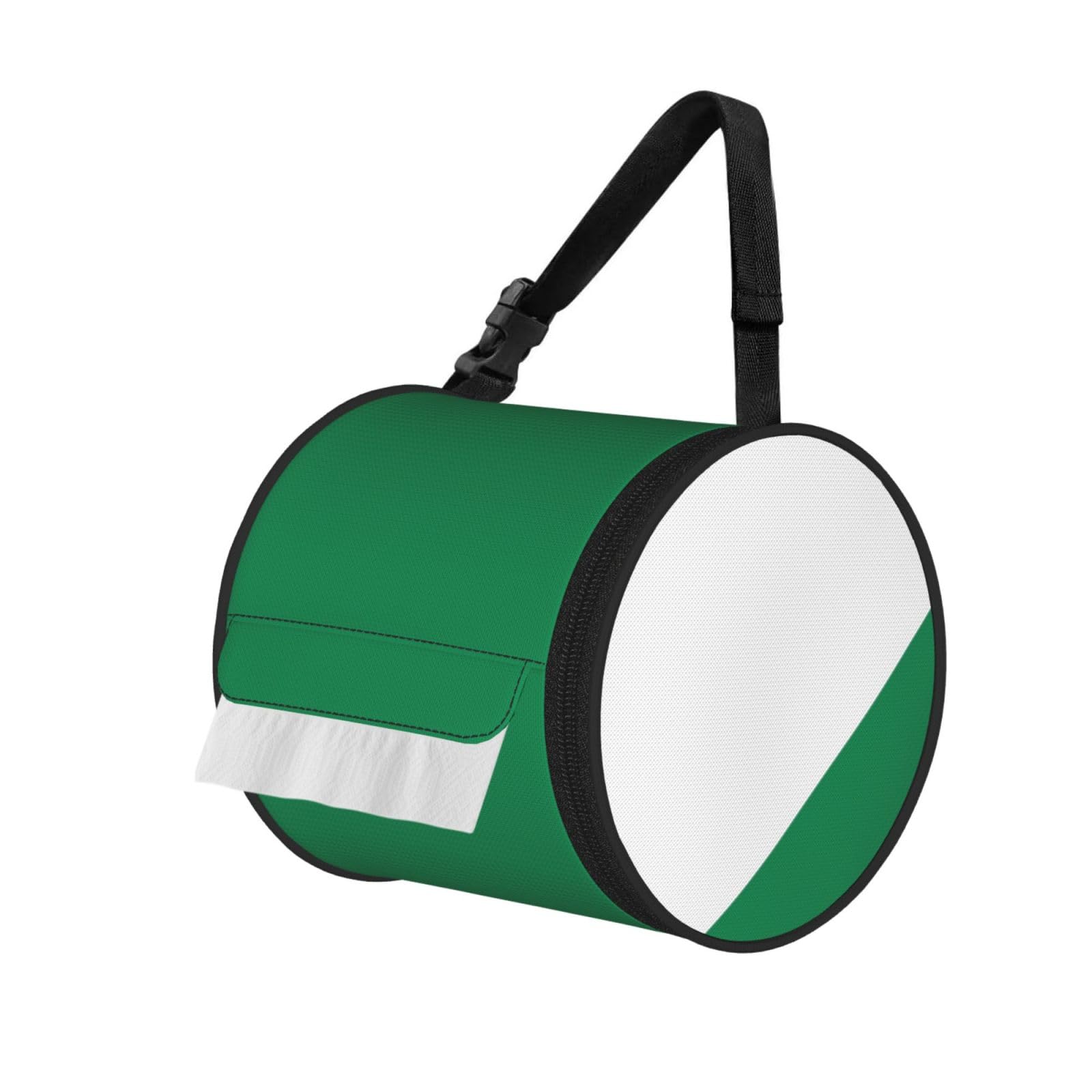 Flag Of Nigeria Print Fashion Tissues Organizer Box, Hanging Tissue Holder For Purse Coins For Car Office Daily Outing