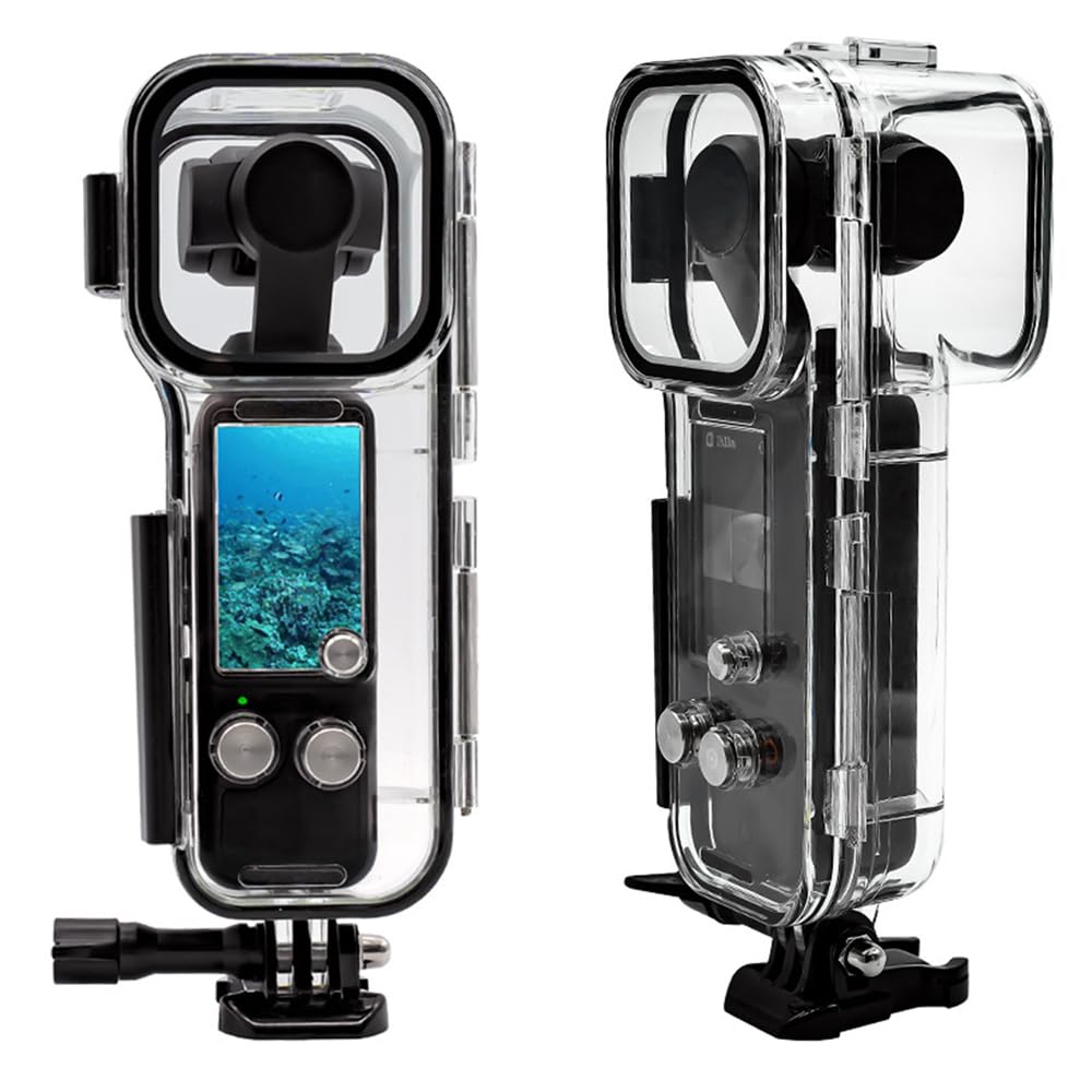 45M Waterproof Housing Case for DJI Osmo Pocket 3, Underwater Diving Protective Shell with Bracket (up to 60 meters level) Action Camera Accessories, Transparent