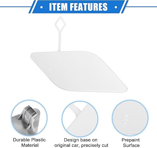 Miniatura 4 de VekAuto Tapa de la cubierta del agujero del ojo del gancho de remolque del coche compatible para Mercedes-Benz E350 2010-2013, parachoques delantero